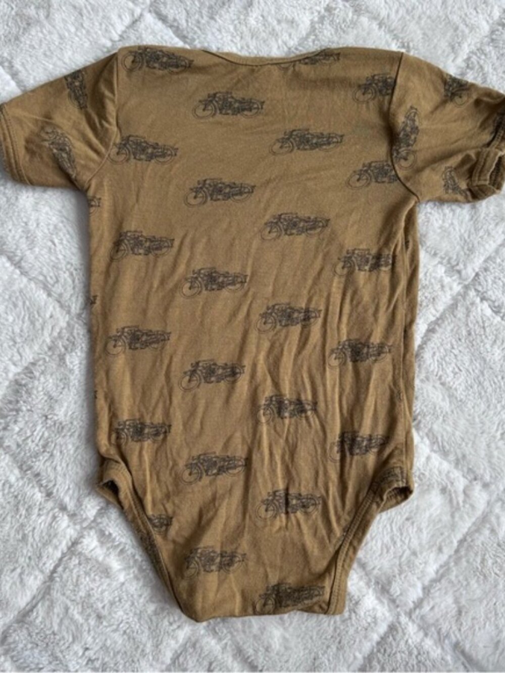 Kate Quinn | Vintage Motorcycle Short sleeve Kimono bodysuit | Size 12-18 Month - Picture 4 of 8